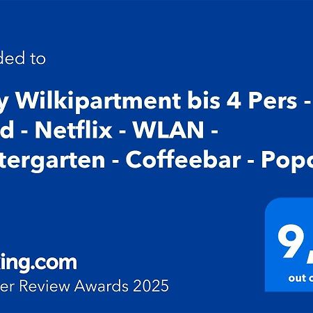 Verl Cozy Wilkipartment Bis 4 Pers - Hund - Netflix - Wlan - Wintergarten - Coffeebar - Popcorn מראה חיצוני תמונה